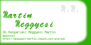 martin meggyesi business card